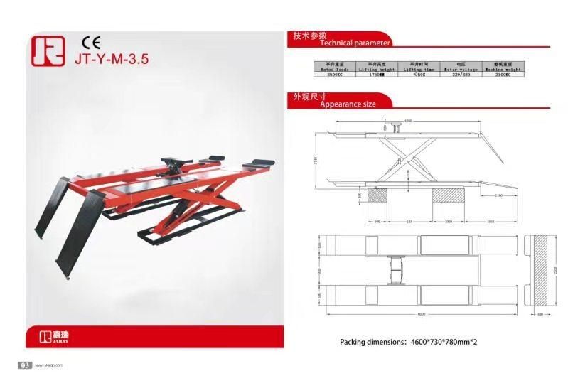 Yingkou Jaray Factory Direct 4t Hydraulic Auto Car Lift with CE