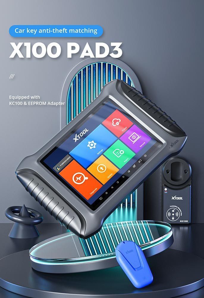 Xtool X100 Pad3 X100 Pad Elite Professional Tablet Key Programmer with Kc100 Global Version 2 Years Free Update