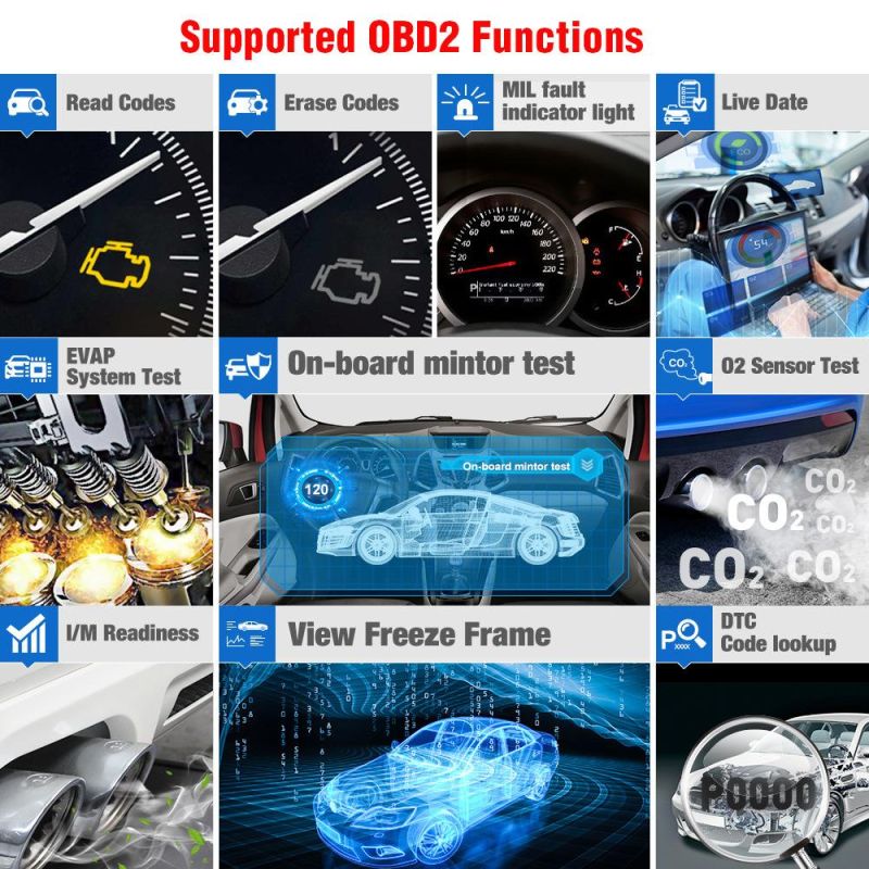 Launch X431 OBD2 Scanner Elite Cre205 Auto OBD2 ABS SRS Code Reader Diagnostic Tools Oil TPMS DPF 5 Reset Service Crp123e Cr3001