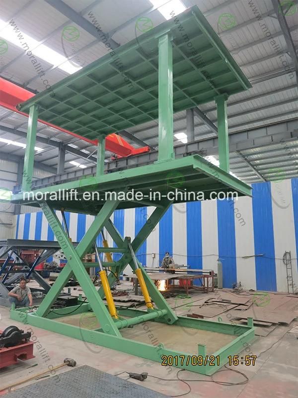Hydraulic Double Deck Scissor Car Elevator Platform with CE
