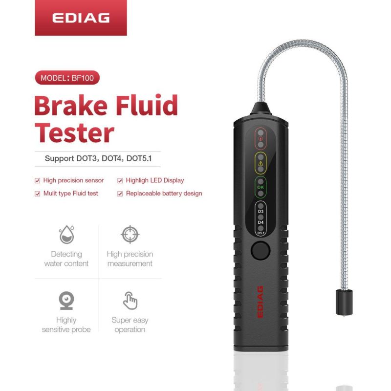 Ediag Bf100 Brake Fluid Detector Supporting DOT3 DOT4 DOT5.1 Test