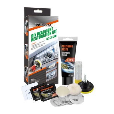 Vehicle Headlight Restoration Kit, Headlight Restore with UV Protection