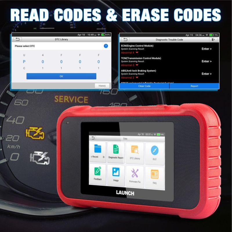 Launch Crp123e Auto Diagnostic Tool Supporting Four System Obdii Test