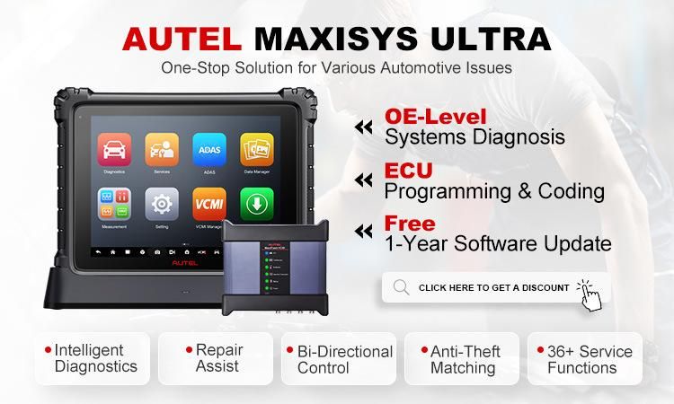 Autel Maxisys Ultra 2021 OBD2 Scanner and Programmer Autel Maxisys Ultra SRS Diagnostic Tools Advanced Vcmi 5-in-1 Device: Vci, Oscilloscope, Multimeter, Wavefo