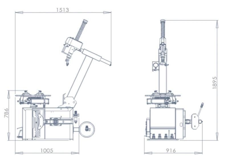 Semi Automatic Tire Changing Equipment Automobile Workshop Equipment