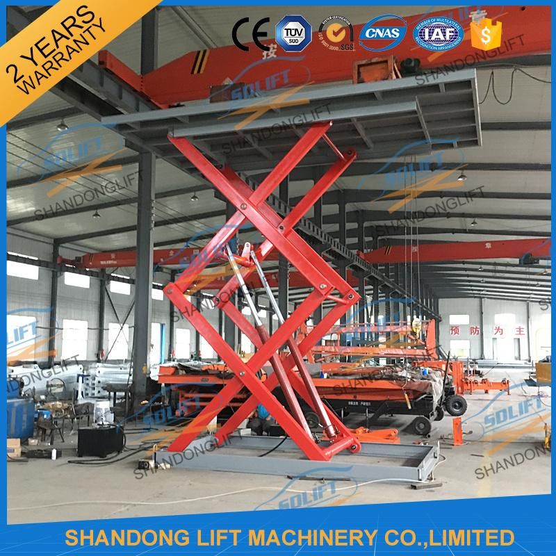 Hydraulic Car Stationary Scissor Lift Platform / Car Lift Table