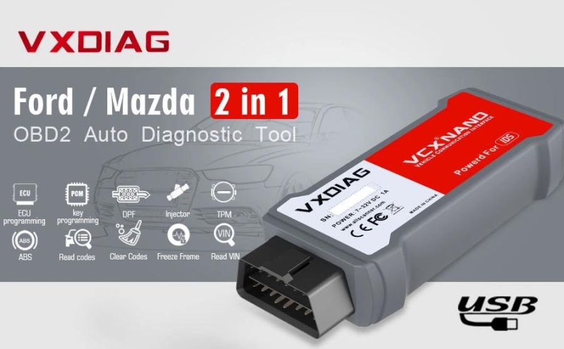 Vxdiag Vcx Nano for Ford/Mazda 2 in 1 with IDS V125 Diagnostic Tool