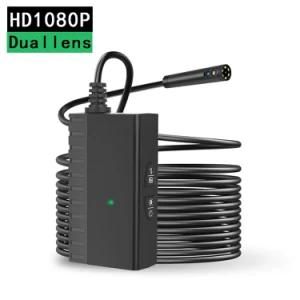 Wdlucky 1080P Double Lens 8mm Endoscope HD WiFi Endoscope Camera IP67 Waterproof Inspection Borescope Camera for 6LED Adjustable