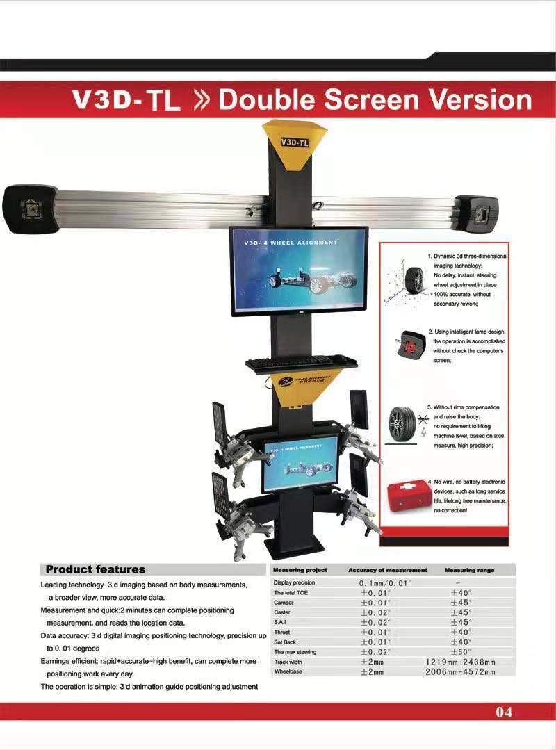 Using Dynamic Machine Vision Algorithm Technology Good Quality Multifunction Wheel Alignment Machine Price