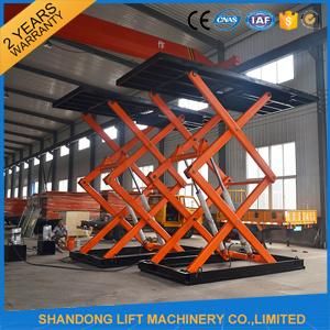3t 5m Hydraulic Stationary Auto Car in-Ground Scissor Lift with Ce