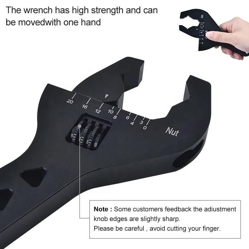 Lightweight an Fitting Wrench 3an-20an Black Anodized Short Tools Spanner