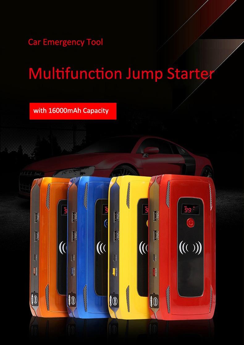 800A Peak Current Portable Lithium Vehicle Battery Pack Jump Start Box Car Jump Starter
