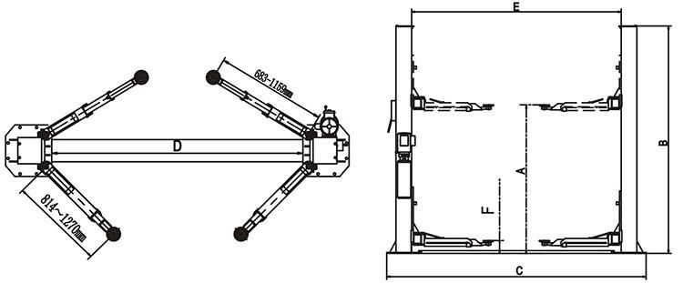 Wholesale Cheap Ce Approval Workshop Two Post Hydraulic Auto Car Lift for Sale