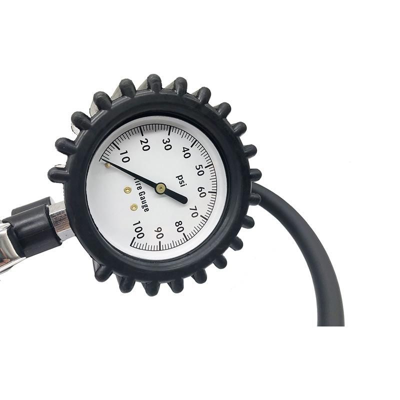 Dial Tire Inflator Gauge with Hands-Free Chuck
