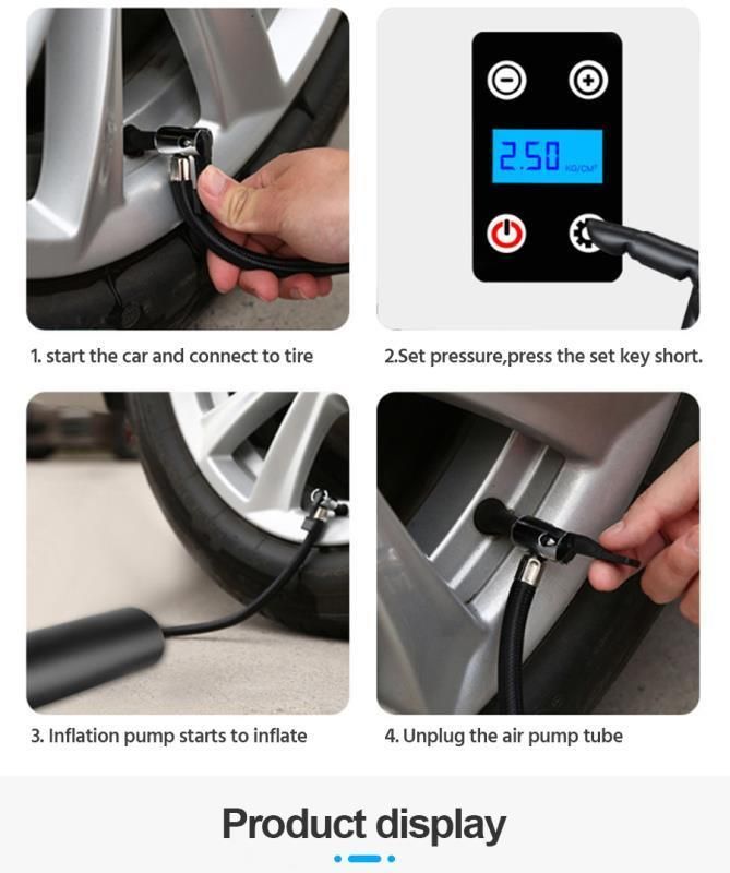 Mini Air Inflator Wireless Air Compressor for Car/Motorcycle/Bike