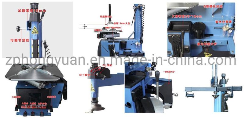 Tyre Changer with Semi-Automatic Lateral Swinging Arm and Left Helper