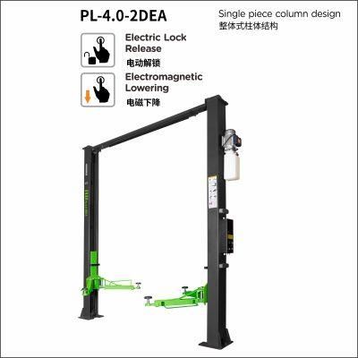 Puli 4t/8840lbs Electric Two Post Car Lift Arch Clear Floor Plate Car Jack Garage Equipment Hydraulic Lift on Sale Pl-4.0-2dea