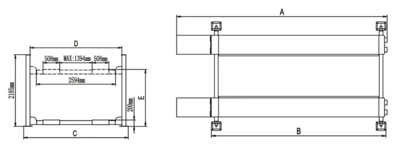 6.5t Heavy Duty Four Post Car Elevator for Repaire Station (414)