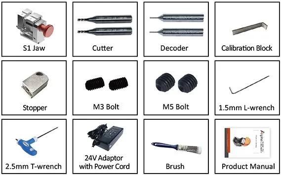 Alpha Automatic Key Cutting Machine Support Automobile, Residential, Motorcycle, Dimple, Tubulars, Fo21