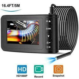 2MP 8mm Camera Snake Inspection Industrial Endoscope with 4.3 Inch LCD Color Screen