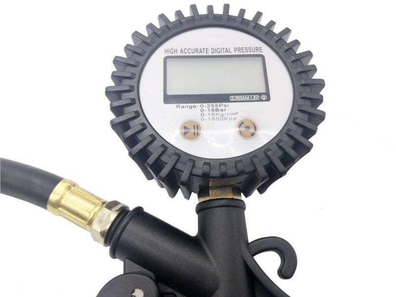 Tire Inflator Gauge with Air Chuck 100psi New Design Digital Tire Inflator Gauge