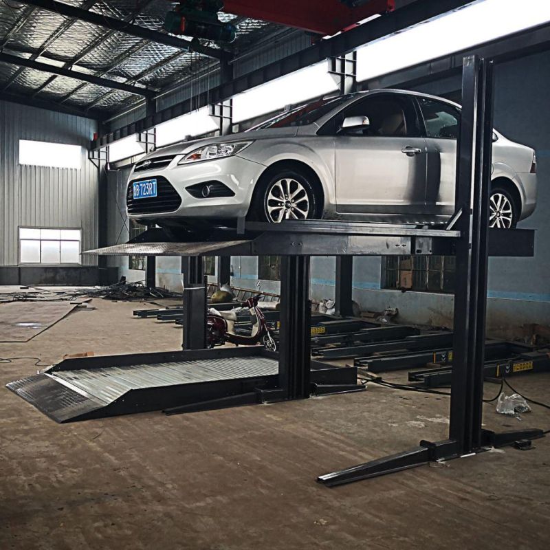 2 Level Hydraulic Car Lift Parking System for Two Vehicles