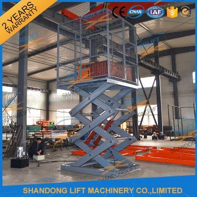 Hydraulic Scissor Goods Elevator with Ce