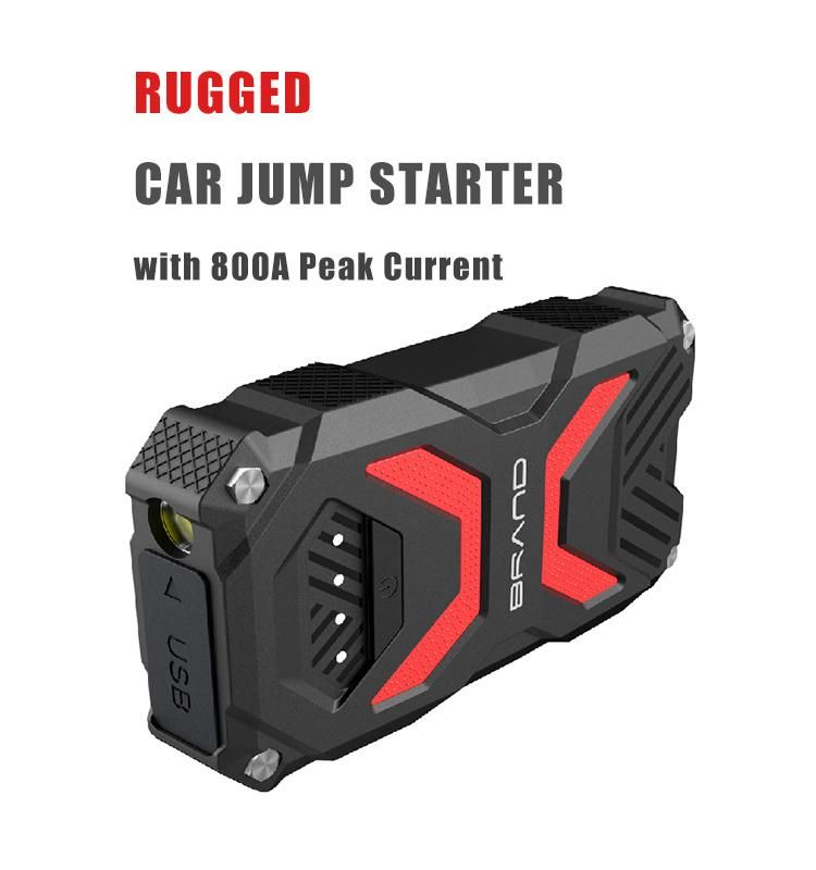Waterproof Rugged Vehicle Jump Box Smart Cable 800A Peak Portable Car Battery Jump Starter Pack