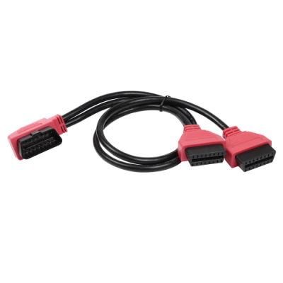 Obdii-16pin Right Angle Male to Female Y Cable