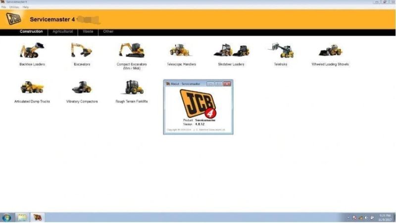 Jcb Electronic Service Tool with Jcb Service Master V1.73.3 Heavy Duty Truck Diagnostic Scanner