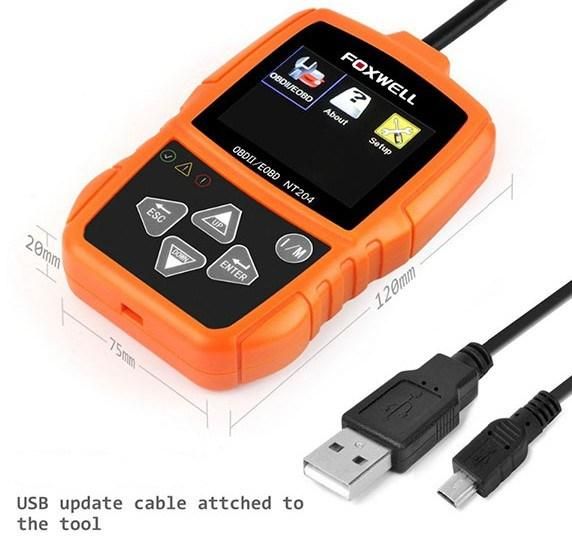 Foxwell Nt204 OBD2 Can Diagnostic Tool Fault Code Reader Multi-Languages Available