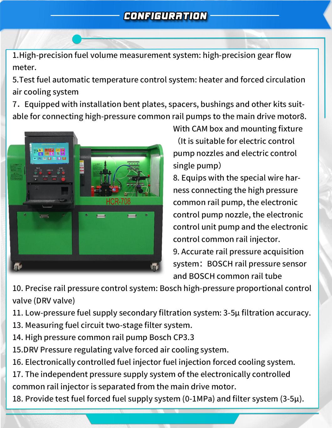 Hcr-708 Diesel Injection Pump Test Bench Eui Eup Common Rail Test Bench