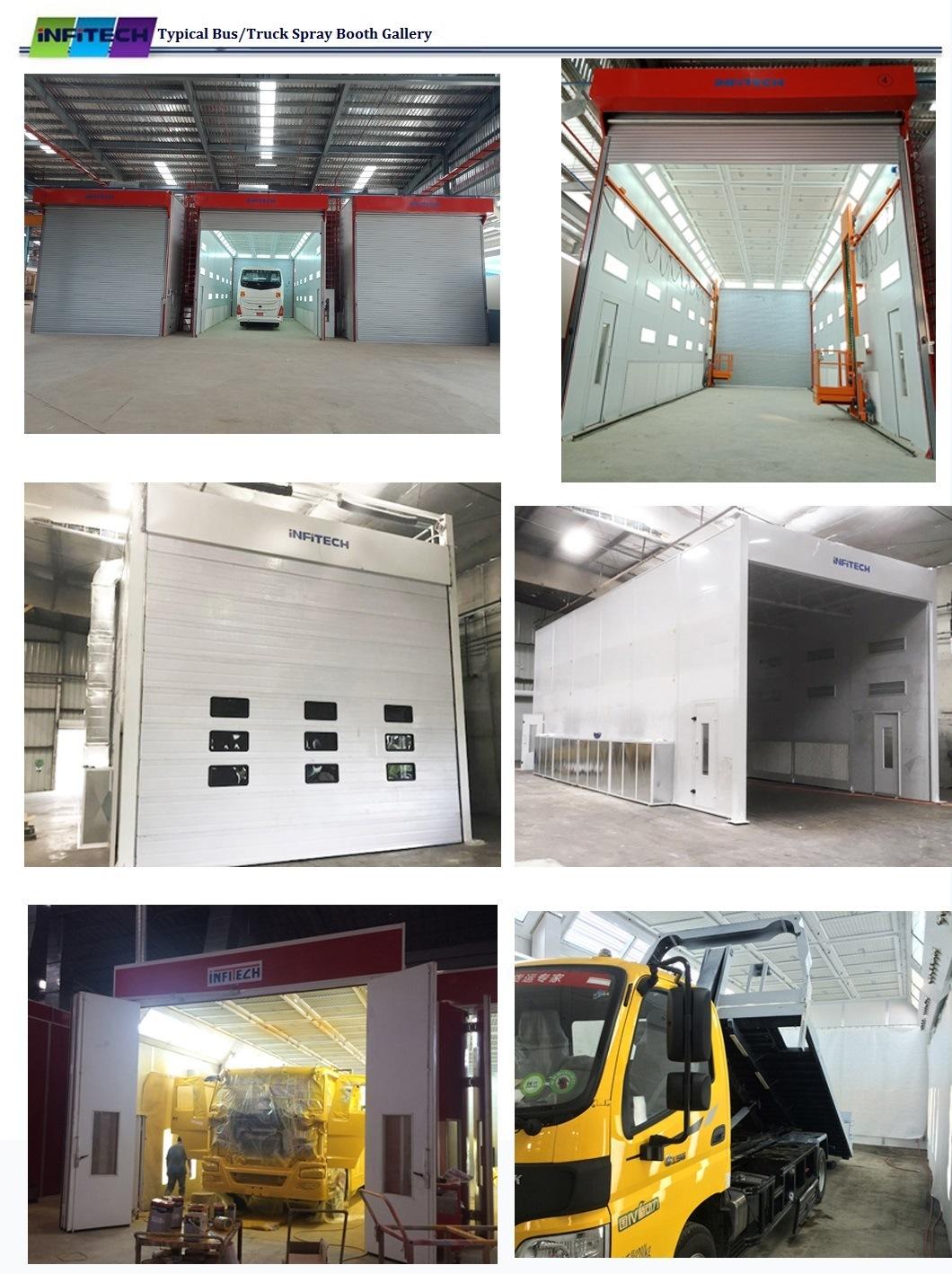 New Zealand Standard Customized Industrial Bus Paint Booth with 2 Work Zones