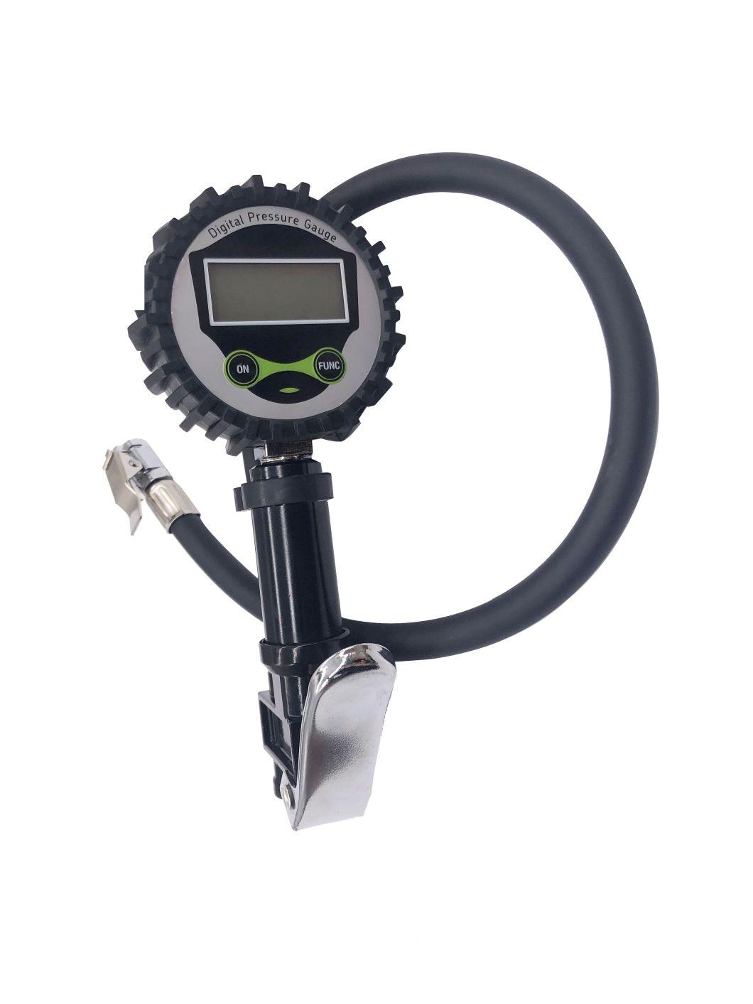 Factory High Quality Strict Standard Digital Tire Pressure Gauge with Rubber Pipe