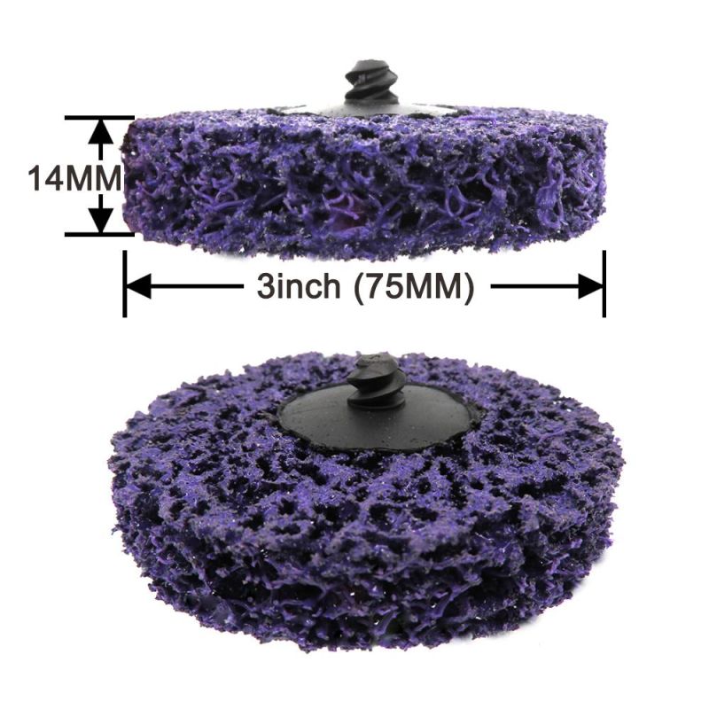 3" 75mm Quick Change Roll Lock Purple Easy Strip & Clean Discs for Paint Rust Removal Auto Surface Prep