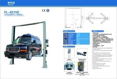 8215e 5000kg Clear Floor Two Post Lift Hydrau American Gate Hoist for Automobile Vehicles, Garage, Workshop Repair