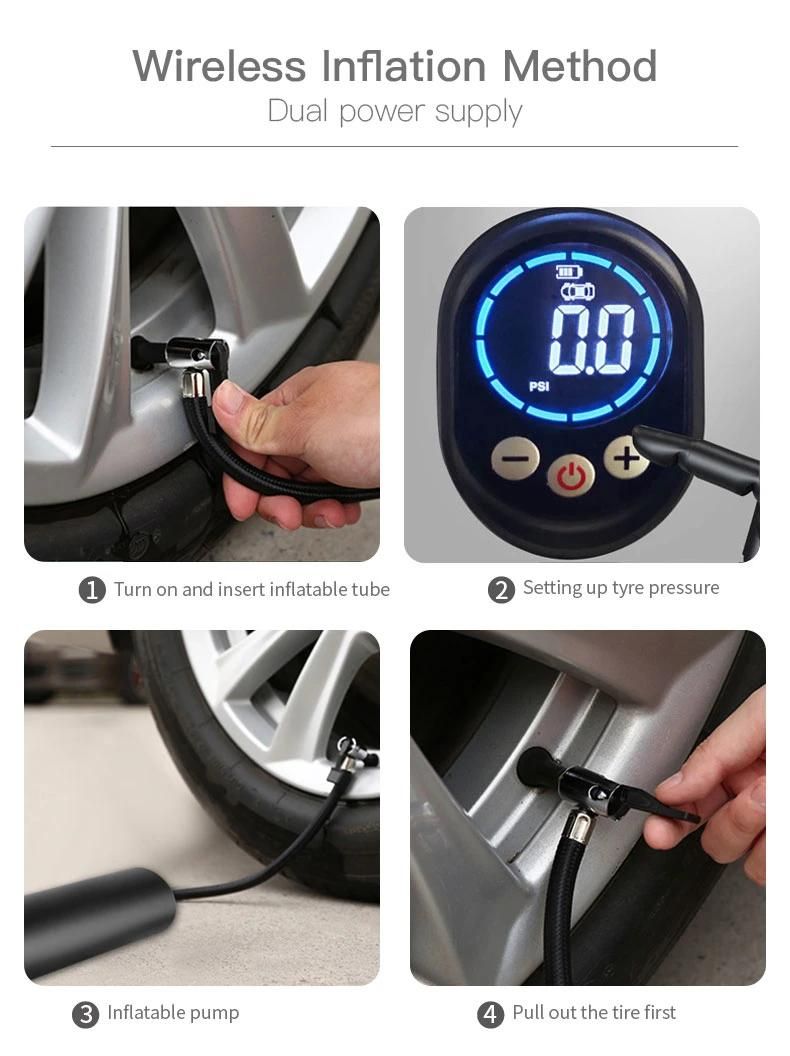 New Fashionable Design Wireless Portable Tire Inflatable Pump for Car Bycicle