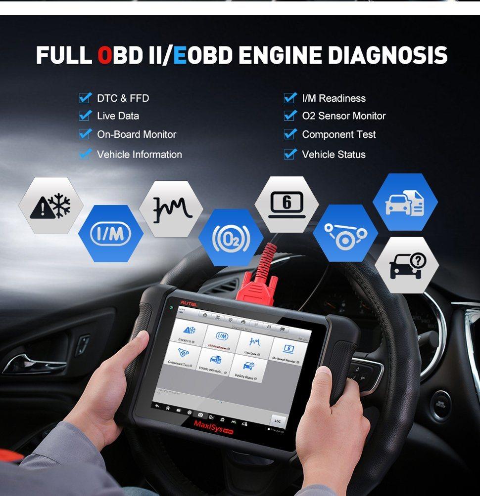 Autel Ms 906 Obdii OBD2 Bluetooth Car Diagnostic Scan Escaner Autel Maxisys Me 906 FIAT Dagnostic OBD2