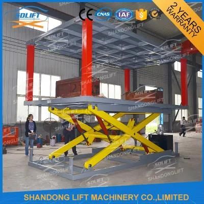 Double Platform Scissor Type Hydraulic Car Electric Hoist with Ce