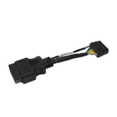 Obdii 16pin Male to Female with 2pin Power Connector