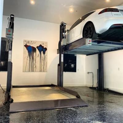 Overground Dual-Cylinder Car Parking Lift for Home Garage
