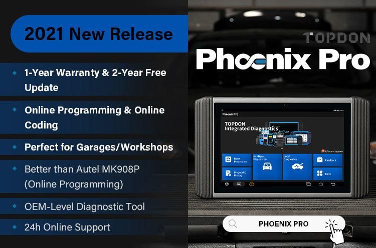Topdon Phoenix PRO Online Programming Tool Car Diagnostic Scanner Auto Scan Automotive Professional Diagnosis ECU Coding 2 Years Update