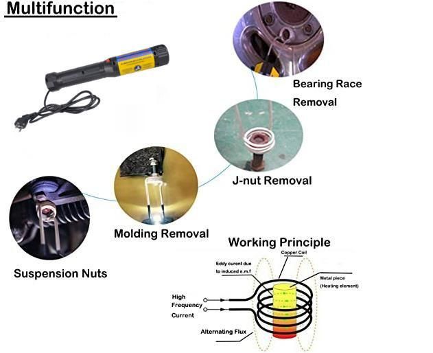Portable Mini Magnetic Portable Bolt Remover Induction Heater