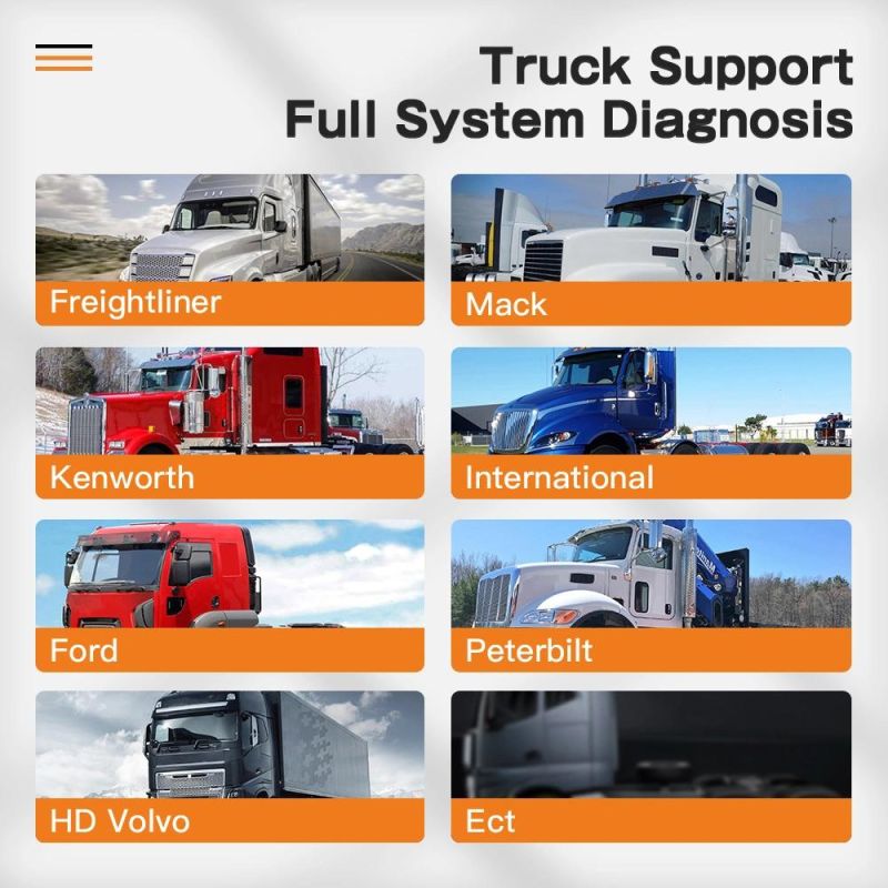 Ancel HD3100 12V Car and 24V Heavy Duty Diesel Truck Diagnostic Scanner 2 in 1 Full System OBD2 Auto Scanner Lifetime Free Update