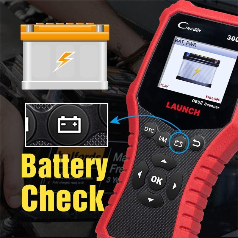 Engine Tester Auto Diagnostic Scanner Launch CR3008 Full OBDII Functions