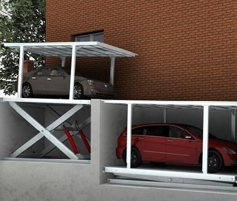 Basement Garage Invisible Scissor Car Lift