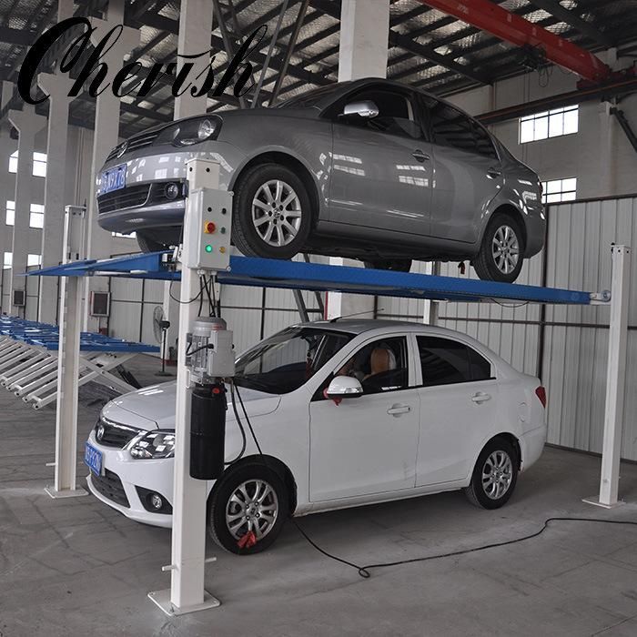 Garage/Home Double/Two Level/Layer Four Post Hydraulic Car Parking Lift/Hoist/Elevator