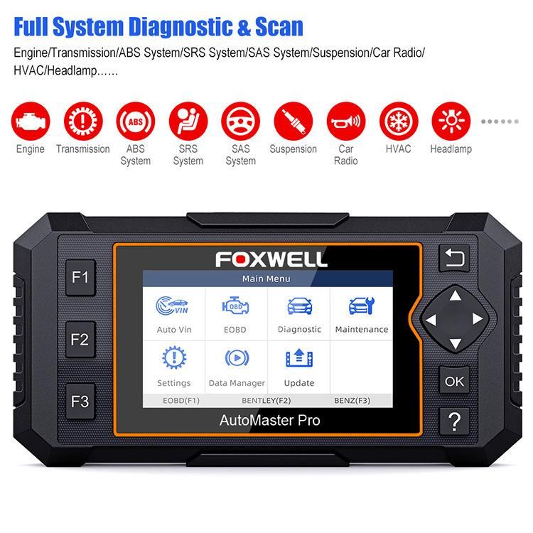 Foxwell Nt624 Elite OBD2 Eobd Automotive Scanner Full System Diagnosis ABS SRS Sas Transmission Code Reader Epb Oil Reset Obdii OBD 2 Car Diagnostic Tool