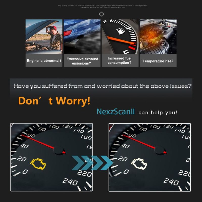 Nexzscan II Auto Diagnostic Tool Engine Scanner Car Key Code Reader for Phone APP