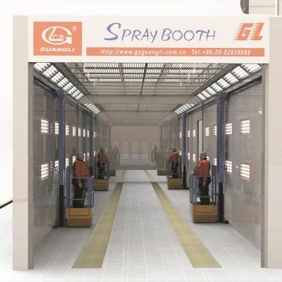 European Standard Customized Design Large Truck Bus Spray Painting Booth with Man Lift